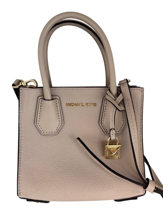 Michael Kors Handbags - Michael Kors Mini Leather Satchel Beige With Dust Bag & Care Card